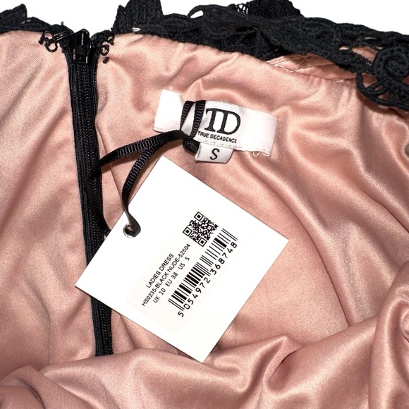 NWT True Decadence Lace Tulle Mesh Overlay Mini Dress SMALL - Picture 5 of 9